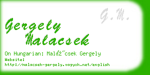 gergely malacsek business card